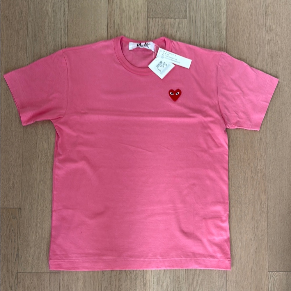 Comme des Garcons PLAY Pink Heart Tee